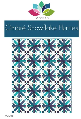 Ombre Snowflake Flurries Quilt Kit