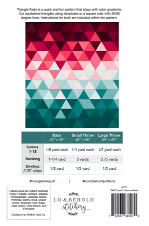 Triangle Fade Quilt Pattern