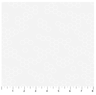 Figo ~ Dovetail - White Pigment Hexies 92031-10