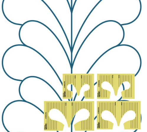 Westalee - Feather Template Ruler Set - 4pcs