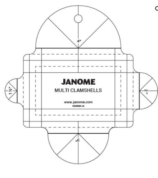 Janome Sew Comfortable - Multi Clamshells Ruler