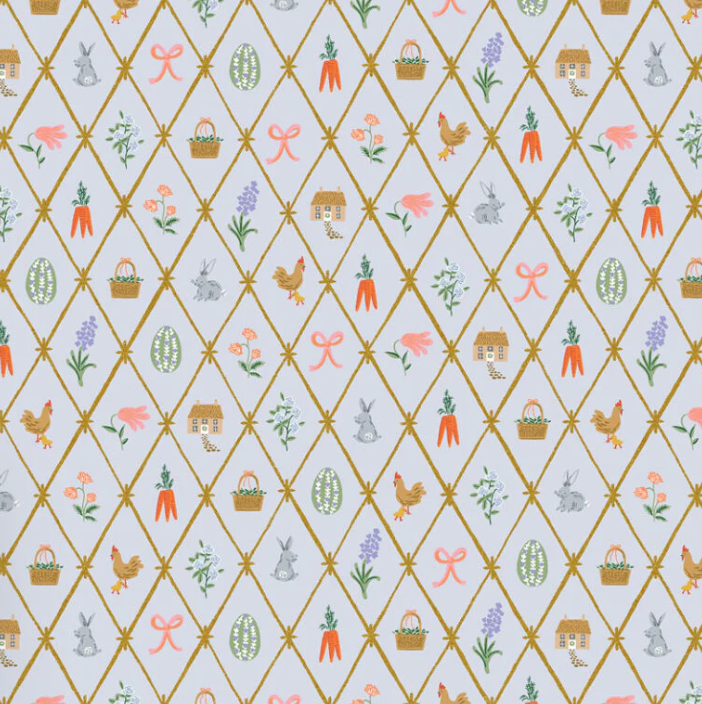 Rifle Paper Co. Easter II - Blue Metallic 304270-04