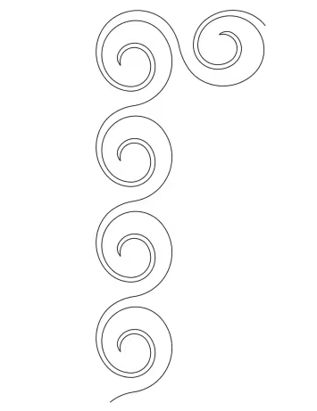 Quilt Stencil - Wave Border 2.5"