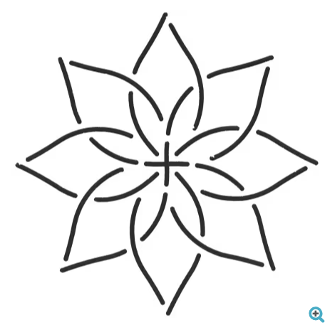 Quilt Stencil - Continuous Flower