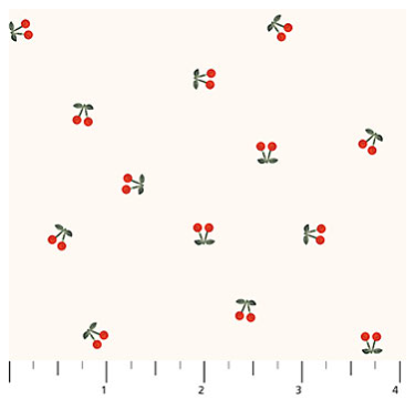 Cherry Orchard - Ditsy Cherries in Cream