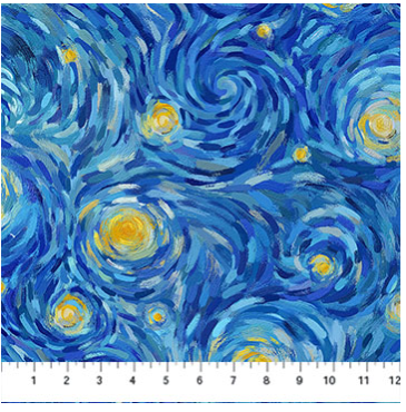 Starry Night - Night Sky Dk Blue