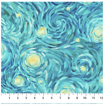 Starry Night - Night Sky in Teal