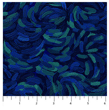 Starry Night - Brushstroke Dk Blue