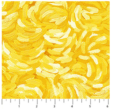 Starry Night - Brushstrokes in Yellow