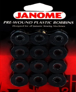 Janome - 12 Pre-wound Plastic Bobbins