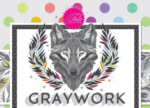 Tula Pink Graywork - Seal the Deal ~ Carbon