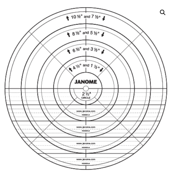 Janome Sew Comfortable Ruler Circle Set