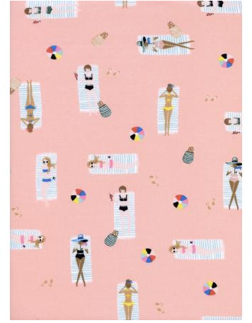 Amalfi By Rifle Paper Co - Sun Girls in Coral Lawn (Rayon Fabric) 8051-016