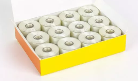 Deco Bob Prewound Size M Bobbins DBLM - 104 White (24 Bobbins)