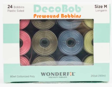 Deco Bob Prewound Size M Bobbins DBLMB - Blend (24 Bobbins )