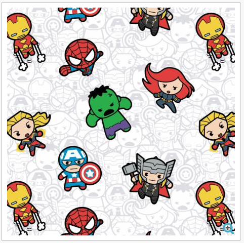 Marvel Kawaii - Action Packed Heroes in White 13021000-1