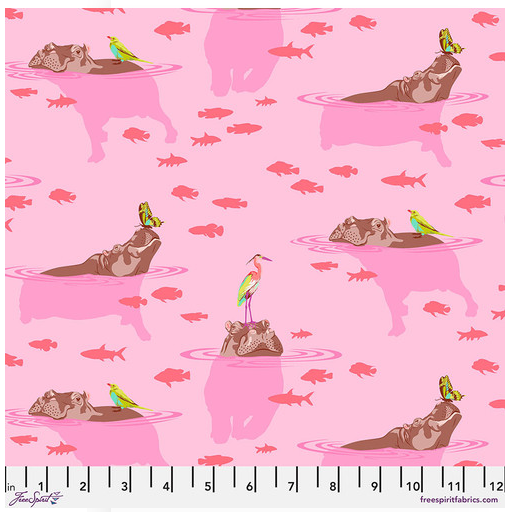 Tula Pink ~ My Hippos Don&#39;t Lie - Nova