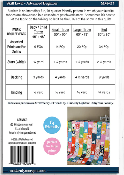 Starlets Quilt Pattern - Modernly Morgan