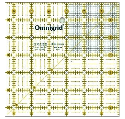 Omnigrip Ruler - 6.5&quot; Square