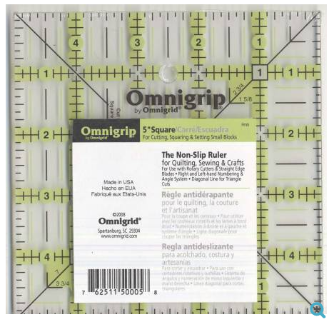 Omnigrid -Omnigrip Neon Ruler 5in Square - RN5