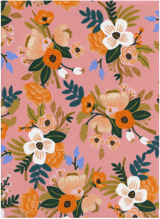 Amalfi By Rifle Paper Co - Lively Floral in Coral (Rayon Fabric) 38052-15