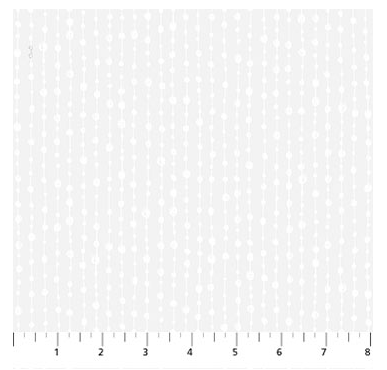 Basically Black + White - Doodle Beaded Stripe White 10224-10