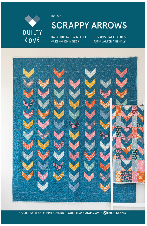 Quilty Love - Scrappy Arrows Quilt Pattern
