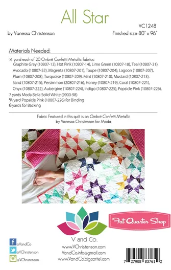 V and Co. - All Star Quilt Pattern