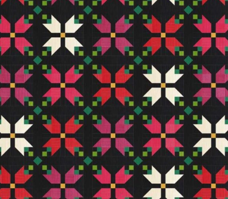 V and Co. - Ombre Christmas Poinsettia Quilt Pattern