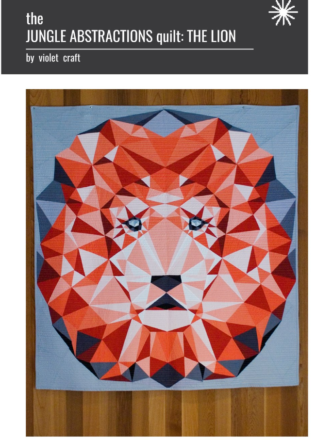 The Jungle Abstractions Quilt: The Lion By Violet Craft