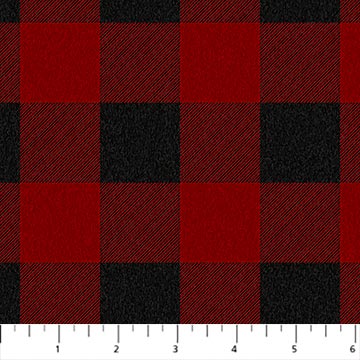 West Creek Wovens by Deborah Edwards for Northcott Studio - Bookside Red and Black - W23907-24