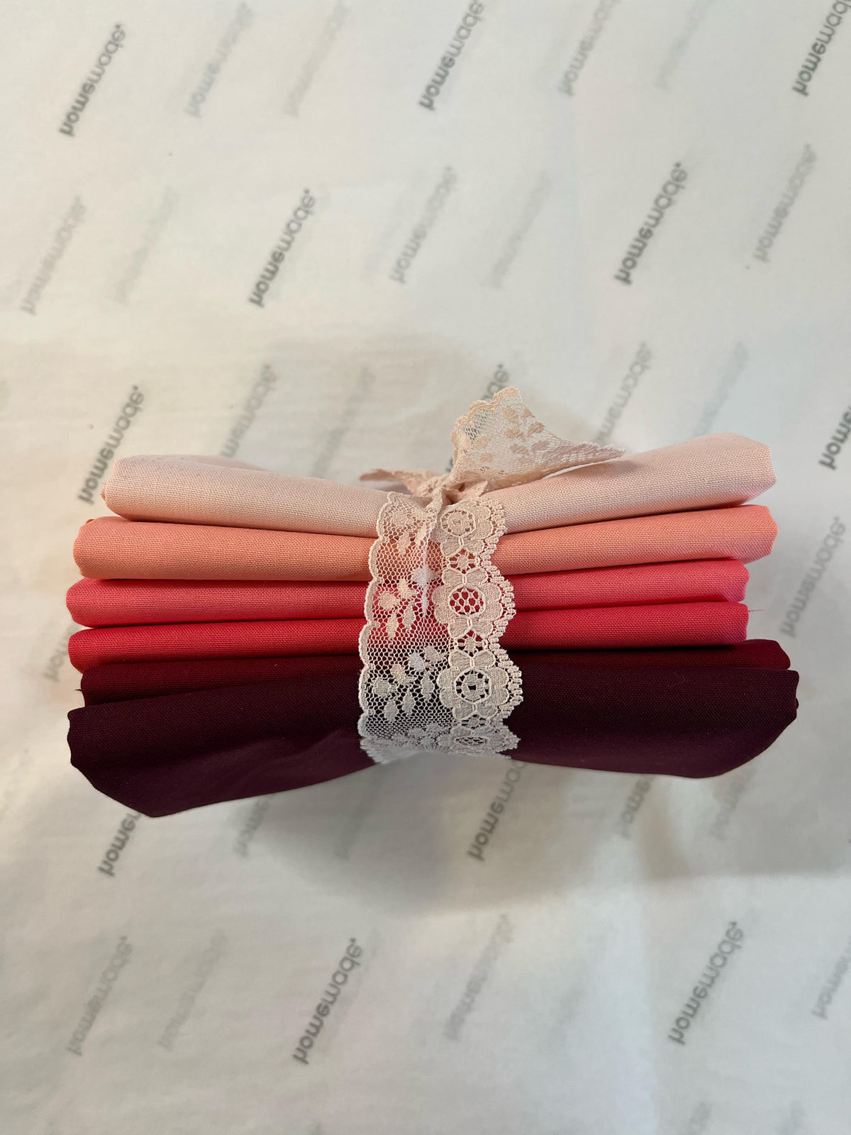 Colorworks Solids  - 6 Fat Quarter Bundle (Coral)